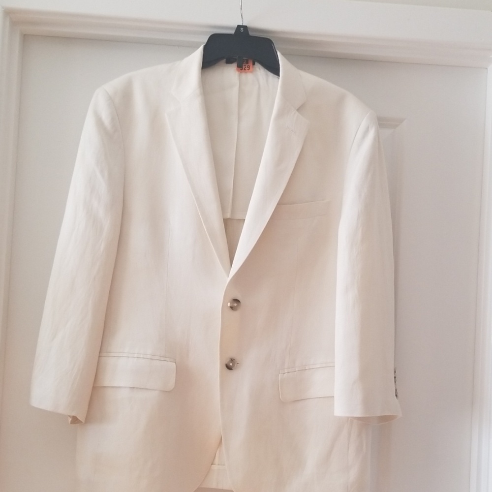 John Varvatos Cream Linen Blazer sz 40